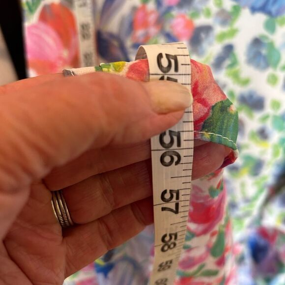 Pastel Floral Maxi Dress Flutter Sleeve Asymmetrical Tiered Bloomcore L - Picture 10 of 14